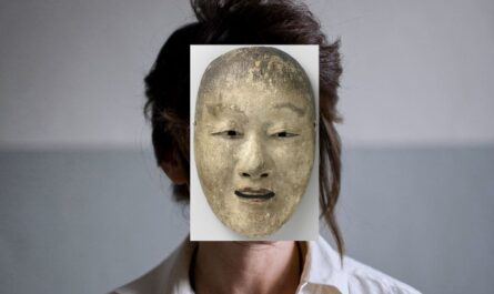 Fiona Tan, Self-portrait with mask, 2025, courtesy the artist and Frith Street Gallery, London